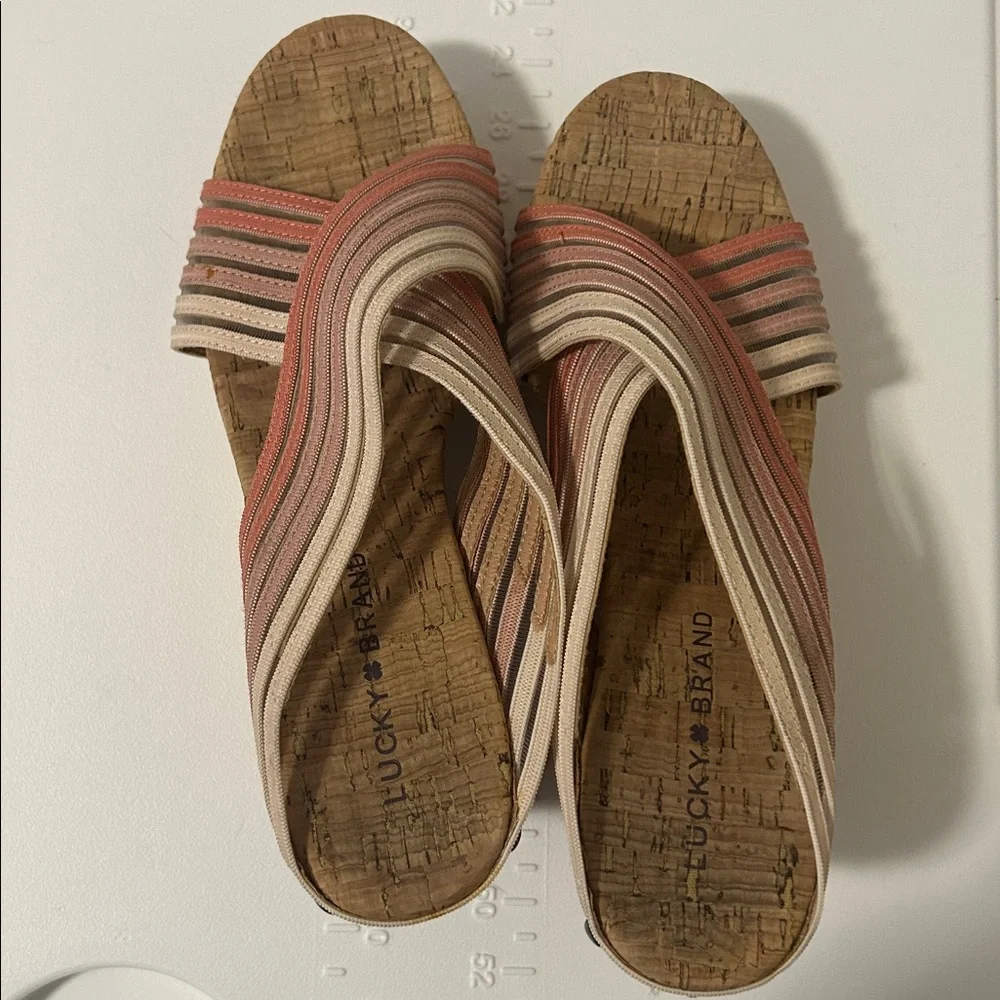 Lucky Brand Cork Wedges, Size 7 - Picture 5 of 6